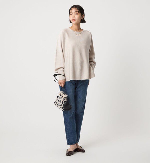 UNITED ARROWS green label relaxing「ウール スムース ワイド ニット プルオーバー ウォッシャブル」|ニット・セーター|