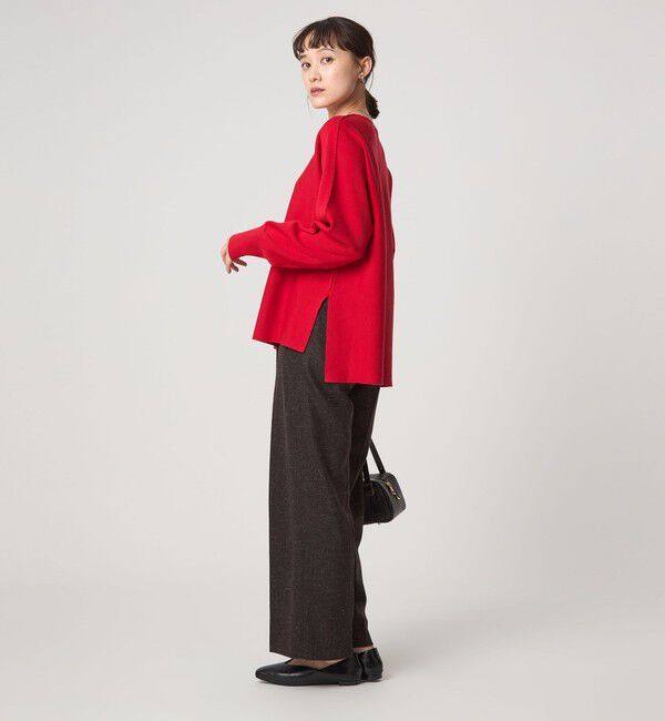 UNITED ARROWS green label relaxing「ウール スムース ワイド ニット プルオーバー ウォッシャブル」|ニット・セーター|