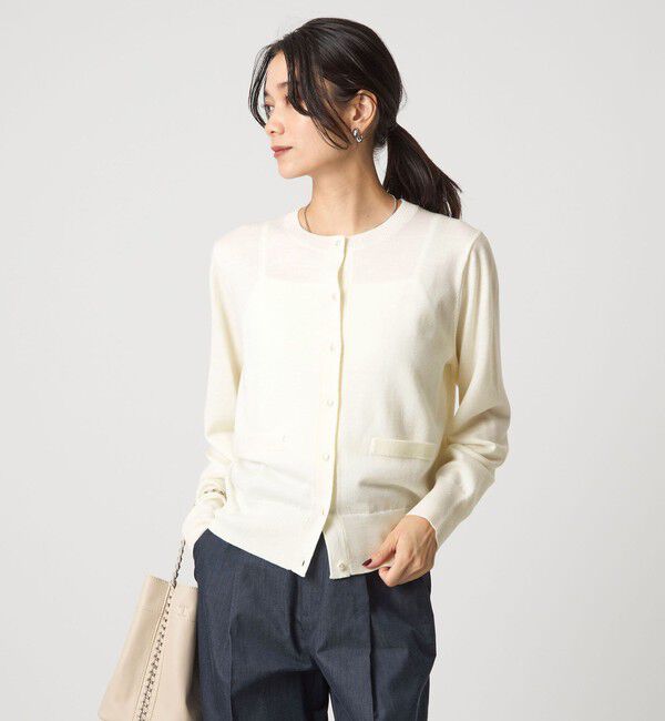 UNITED ARROWS green label relaxing「ウール クルーネック カーディガン ウォッシャブル」|カーディガン|