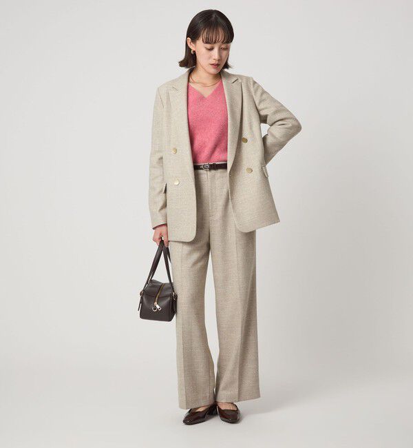 UNITED ARROWS green label relaxing「［size SHORT/TALLあり］スラブ ワイド ストレート パンツ」|スラックス|