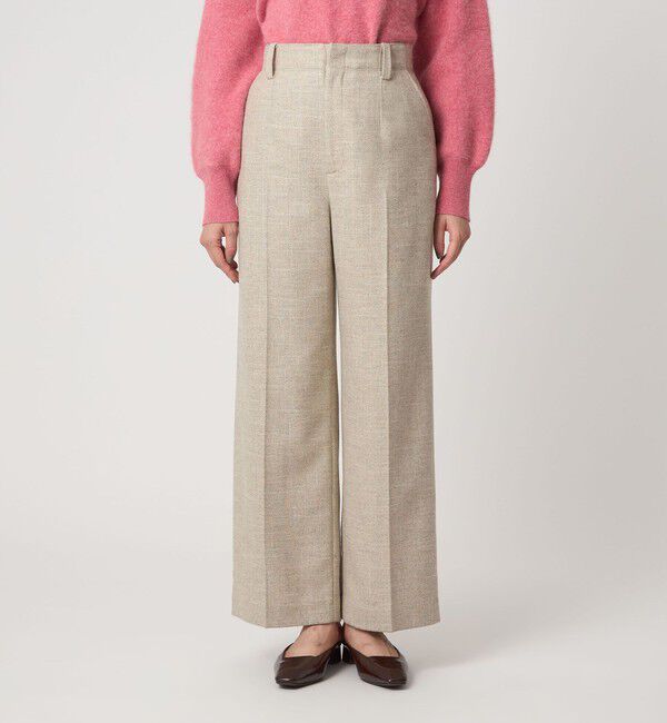 UNITED ARROWS green label relaxing「［size SHORT/TALLあり］スラブ ワイド ストレート パンツ」|スラックス|