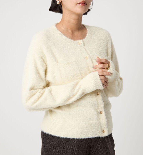 UNITED ARROWS green label relaxing「フラッフ フェザーヤーン ニット カーディガン」|カーディガン|