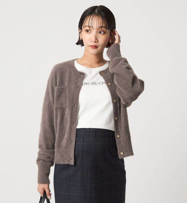 UNITED ARROWS green label relaxing「フラッフ フェザーヤーン ニット カーディガン」|カーディガン|