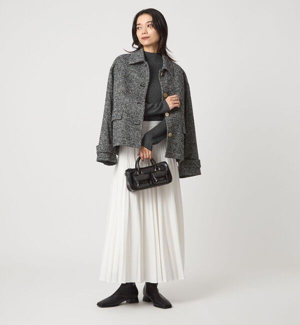 UNITED ARROWS green label relaxing「ラメ リブ ボトルネック ニット プルオーバー ウォッシャブル」|ニット・セーター|