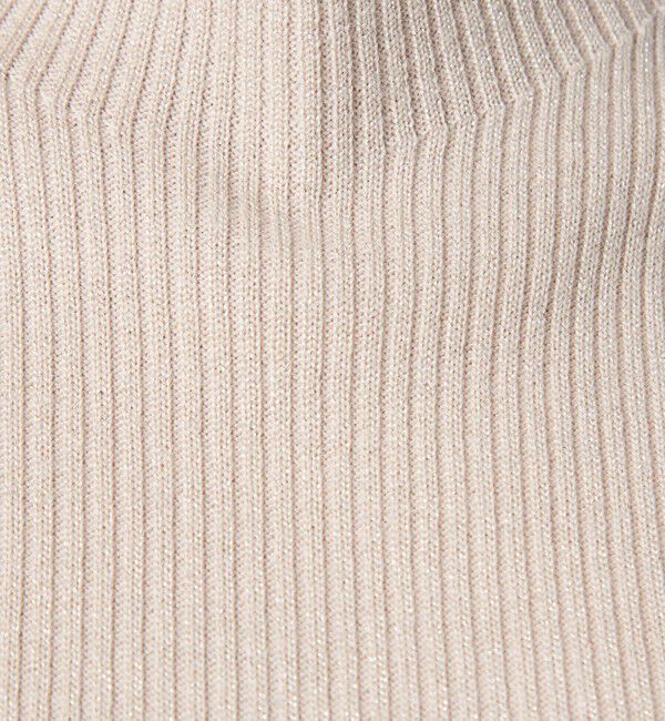 UNITED ARROWS green label relaxing「ラメ リブ ボトルネック ニット プルオーバー ウォッシャブル」|ニット・セーター|