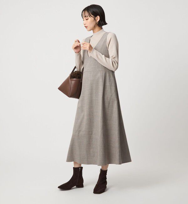 UNITED ARROWS green label relaxing「ラメ リブ ボトルネック ニット プルオーバー ウォッシャブル」|ニット・セーター|