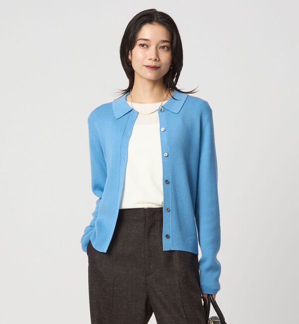 UNITED ARROWS green label relaxing「ウール エリツキ ニット カーディガン ウォッシャブル」|カーディガン|COBALT