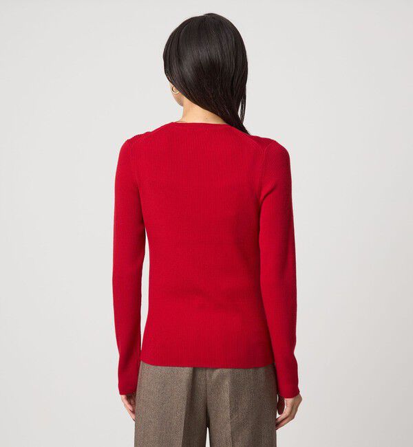 UNITED ARROWS green label relaxing「ウール リブ クルーネック ニット プルオーバー ウォッシャブル」|ニット・セーター|