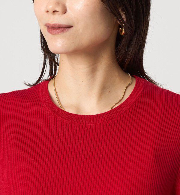 UNITED ARROWS green label relaxing「ウール リブ クルーネック ニット プルオーバー ウォッシャブル」|ニット・セーター|