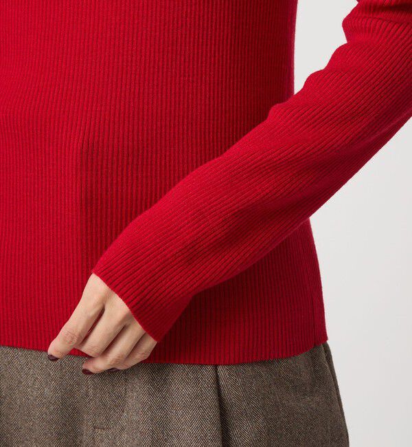 UNITED ARROWS green label relaxing「ウール リブ クルーネック ニット プルオーバー ウォッシャブル」|ニット・セーター|