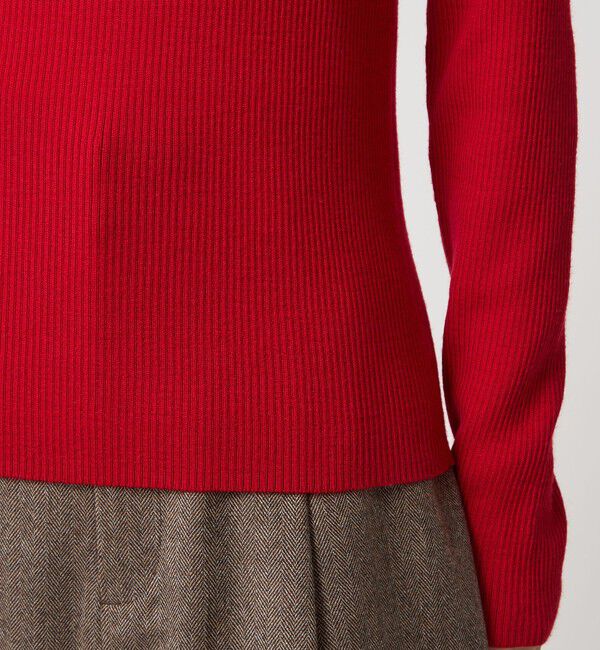 UNITED ARROWS green label relaxing「ウール リブ クルーネック ニット プルオーバー ウォッシャブル」|ニット・セーター|