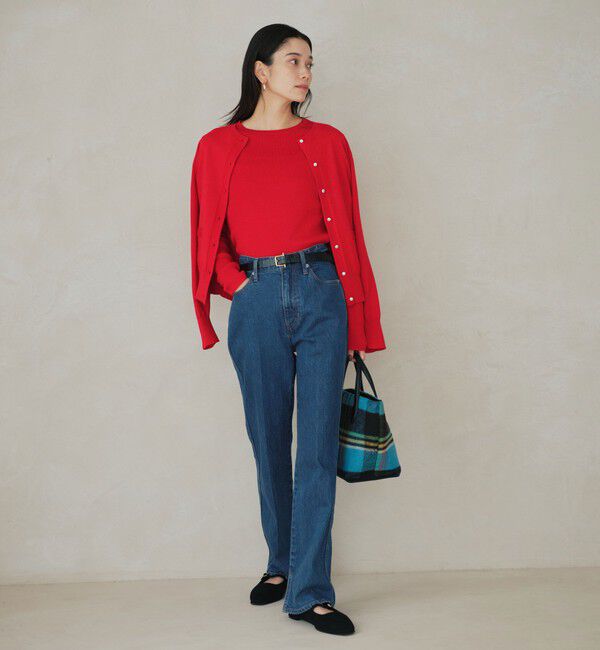 UNITED ARROWS green label relaxing「ウール リブ クルーネック ニット プルオーバー ウォッシャブル」|ニット・セーター|