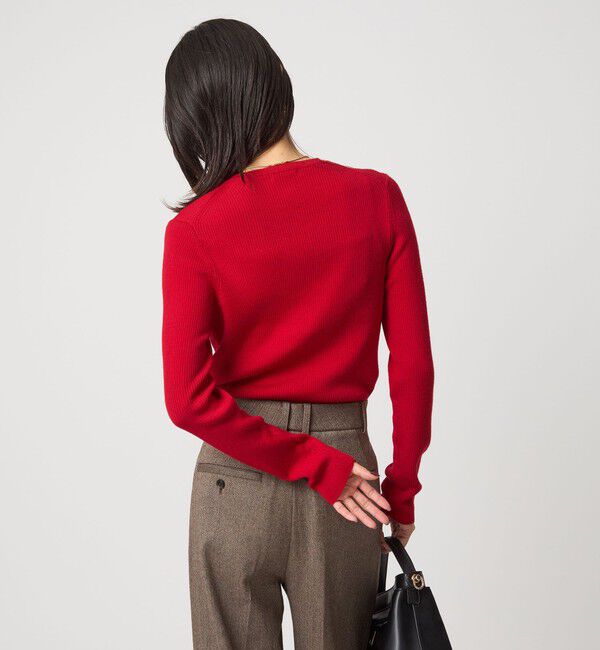 UNITED ARROWS green label relaxing「ウール リブ クルーネック ニット プルオーバー ウォッシャブル」|ニット・セーター|