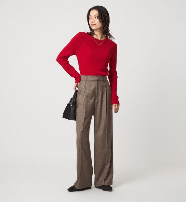 UNITED ARROWS green label relaxing「ウール リブ クルーネック ニット プルオーバー ウォッシャブル」|ニット・セーター|