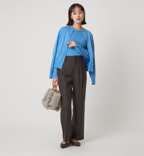 UNITED ARROWS green label relaxing「ウール リブ クルーネック ニット プルオーバー ウォッシャブル」|ニット・セーター|