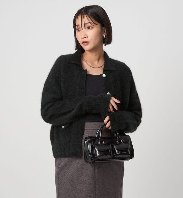 UNITED ARROWS green label relaxing「ヘアリー ニット ポロカーデイガン」|カーディガン|