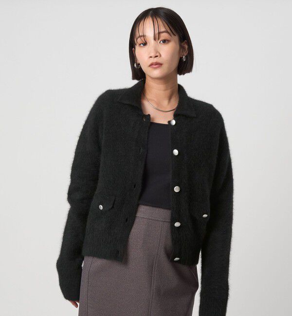 UNITED ARROWS green label relaxing「ヘアリー ニット ポロカーデイガン」|カーディガン|