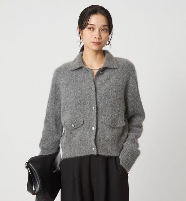 UNITED ARROWS green label relaxing「ヘアリー ニット ポロカーデイガン」|カーディガン|