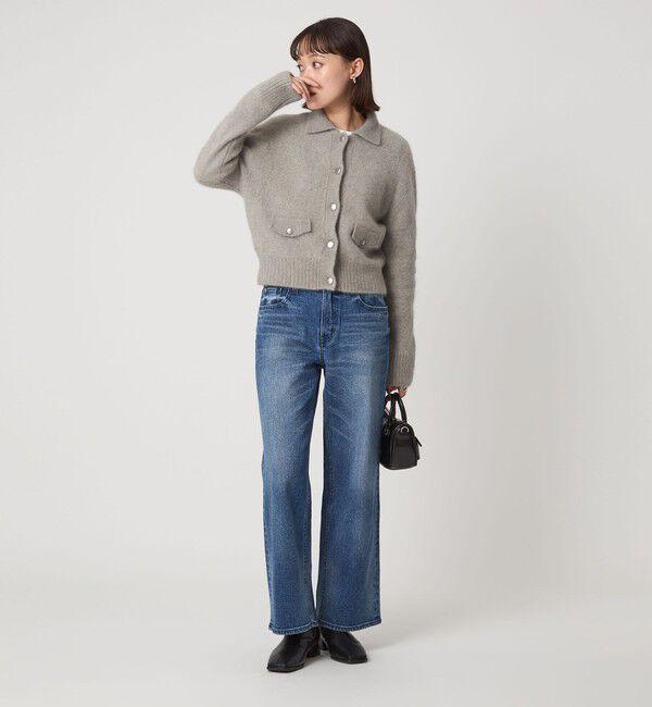 UNITED ARROWS green label relaxing「ヘアリー ニット ポロカーデイガン」|カーディガン|