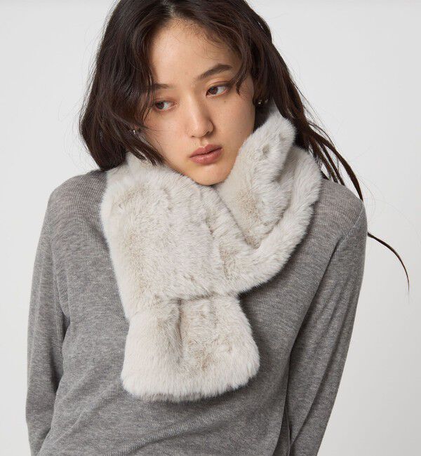 UNITED ARROWS green label relaxing「フェイクファー リバーシブル マフラー」|ストール|