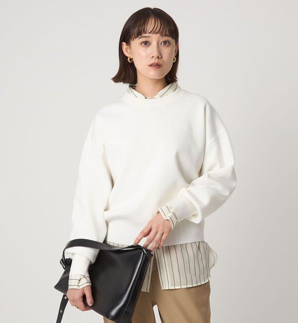 UNITED ARROWS green label relaxing「W/AC パフニット プルオーバー ウォッシャブル」|ニット・セーター|OFF WHITE