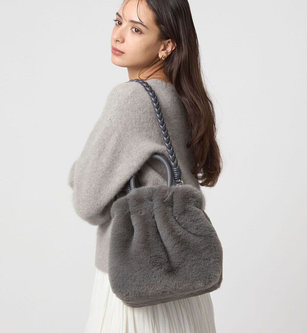 UNITED ARROWS green label relaxing「フェイクファー2WAY トートバッグ / ショルダーバッグ」|ショルダー・メッセンジャー|