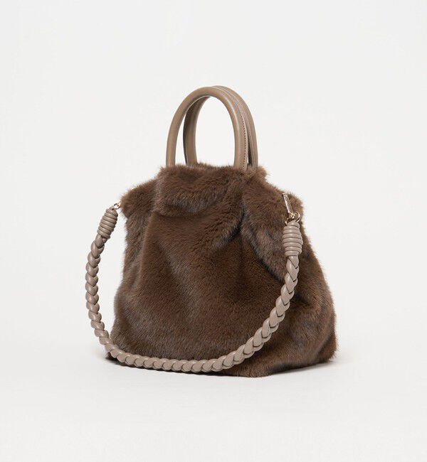 UNITED ARROWS green label relaxing「フェイクファー2WAY トートバッグ / ショルダーバッグ」|ショルダー・メッセンジャー|