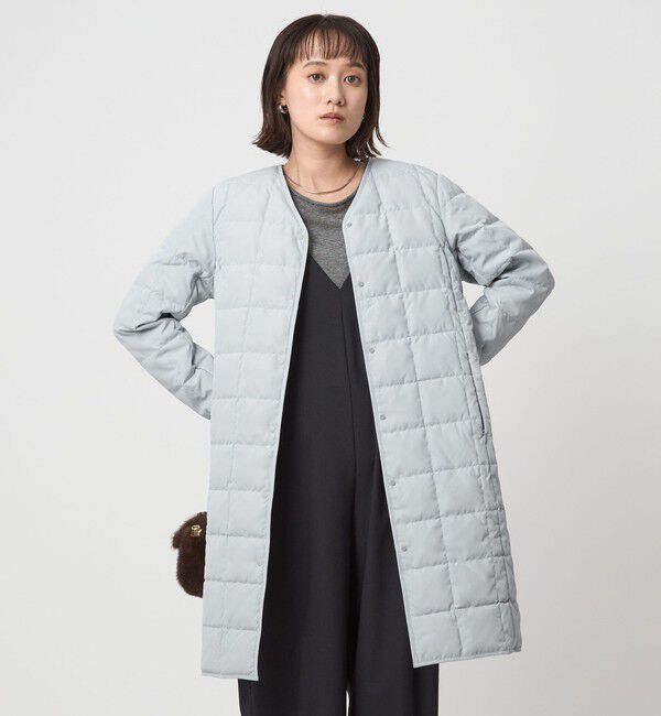 UNITED ARROWS green label relaxing「【別注】＜TAION＞ボタン ロング ダウン」|ダウン|LT.BLUE