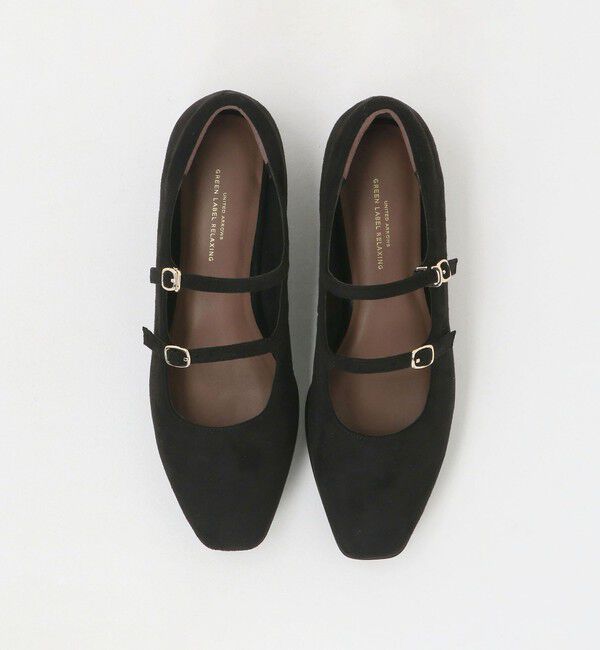 UNITED ARROWS green label relaxing「スクエア ダブルストラップ フラットシューズ」|ローファー|