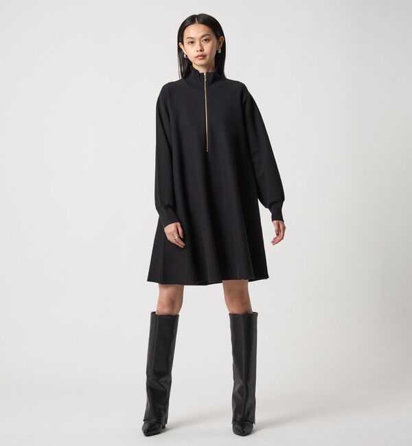 EMMEL REFINES「＜EMMEL REFINES＞EM HWフロントジップ ミニワンピース」|ワンピース|