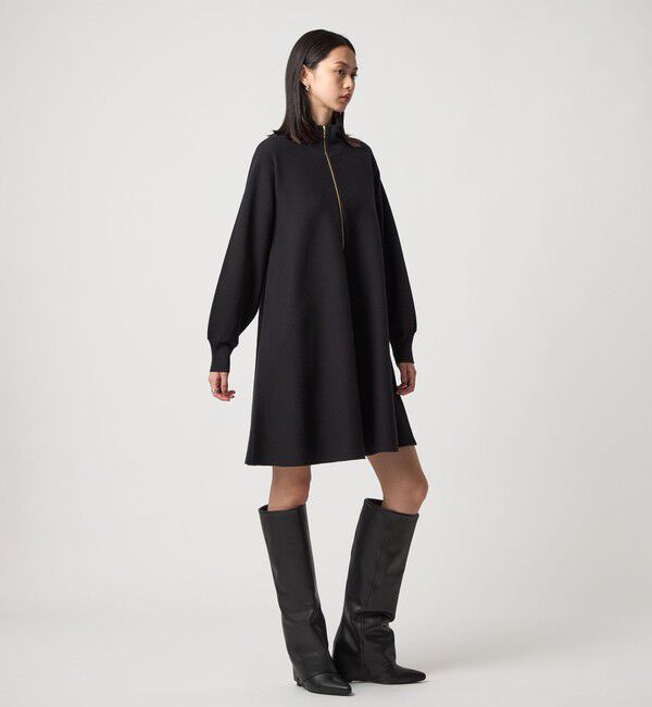 EMMEL REFINES「＜EMMEL REFINES＞EM HWフロントジップ ミニワンピース」|ワンピース|