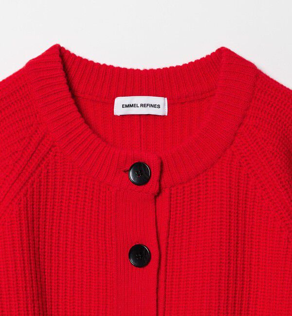 EMMEL REFINES「＜EMMEL REFINES＞EM カタアゼ ボタン カーディガン」|カーディガン|