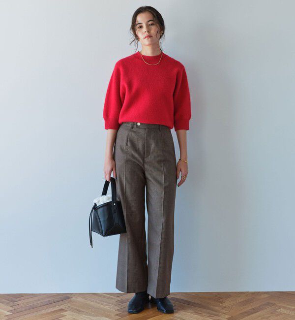 UNITED ARROWS green label relaxing「FOXブレンド ハーフスリーブ プルオーバー ニット」|ニット・セーター|