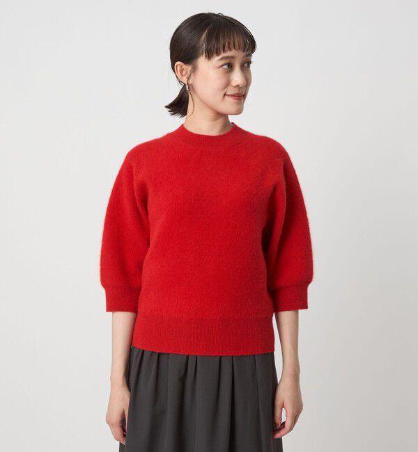 UNITED ARROWS green label relaxing「FOXブレンド ハーフスリーブ プルオーバー ニット」|ニット・セーター|