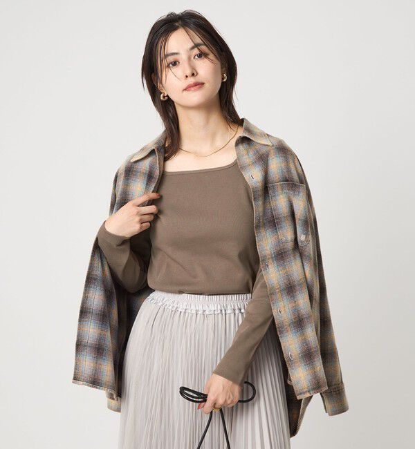 UNITED ARROWS green label relaxing「デコルテ フライス ロングスリーブ プルオーバー」|Tシャツ・カットソー|MOCA