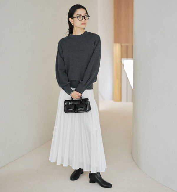 UNITED ARROWS green label relaxing「シアー プリーツ スカート」|フレア|