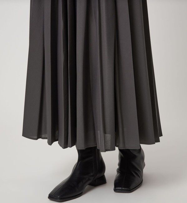 UNITED ARROWS green label relaxing「シアー プリーツ スカート」|フレア|