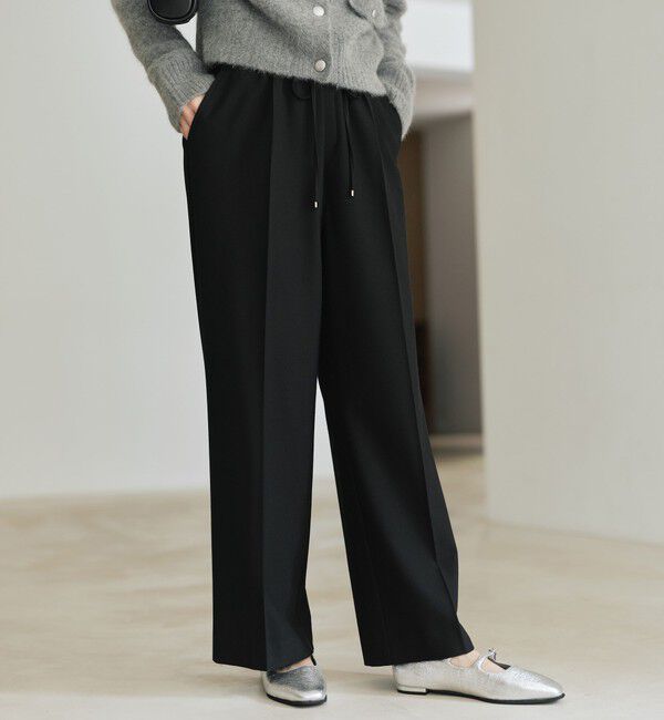 UNITED ARROWS green label relaxing「［size SHORT/TALLあり］ニーハイフレアパンツ ウラキモウ」|その他|BLACK