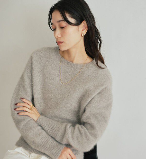 UNITED ARROWS green label relaxing「【結論シリーズ】ふれてヘアリーニット」|ニット・セーター|BEIGE