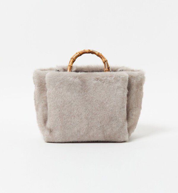 UNITED ARROWS green label relaxing「2WAY バンブーハンドル フェイクファー トートバッグ」|ショルダー・メッセンジャー|