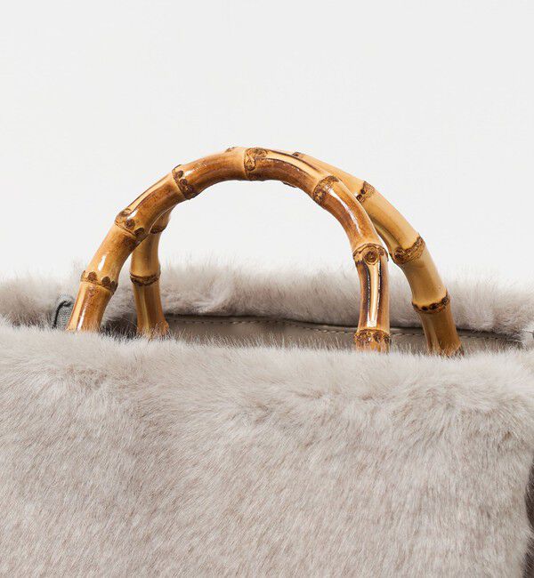 UNITED ARROWS green label relaxing「2WAY バンブーハンドル フェイクファー トートバッグ」|ショルダー・メッセンジャー|