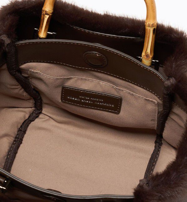 UNITED ARROWS green label relaxing「2WAY バンブーハンドル フェイクファー トートバッグ」|ショルダー・メッセンジャー|