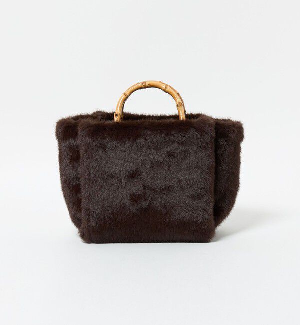 UNITED ARROWS green label relaxing「2WAY バンブーハンドル フェイクファー トートバッグ」|ショルダー・メッセンジャー|