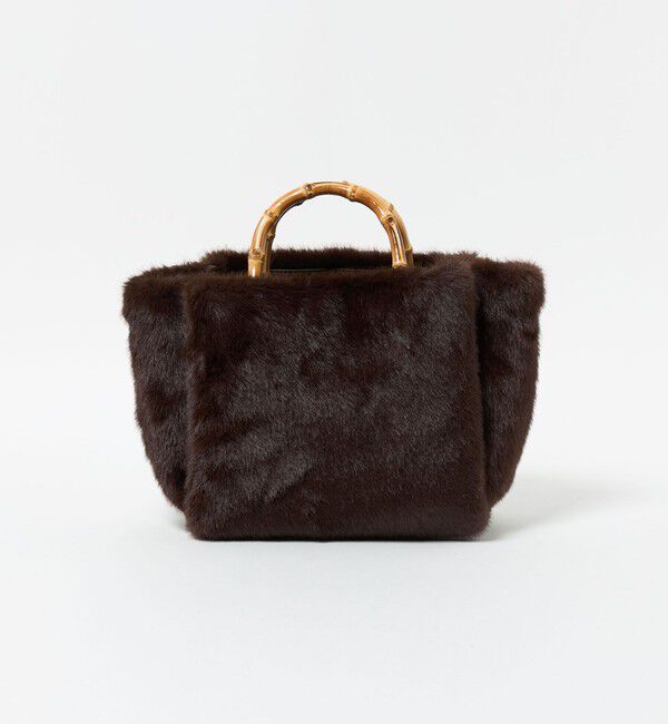 UNITED ARROWS green label relaxing「2WAY バンブーハンドル フェイクファー トートバッグ」|ショルダー・メッセンジャー|