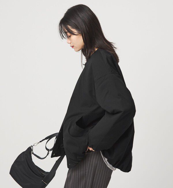 UNITED ARROWS green label relaxing「［size SHORTあり］パフィー ノーカラー ブルゾン 撥水 保温性 ウォッシャブル」|ブルゾン・スタジャン|