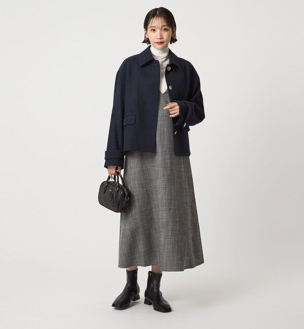 UNITED ARROWS green label relaxing「ヘリンボーン 襟付き ショート ジャケット コート」|その他|