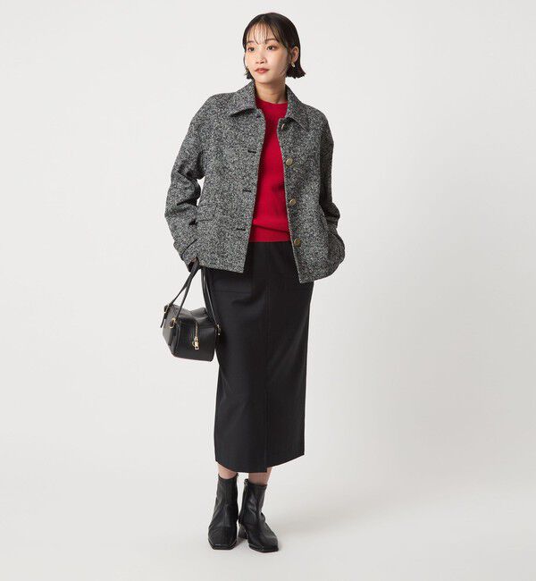 UNITED ARROWS green label relaxing「ヘリンボーン 襟付き ショート ジャケット コート」|その他|