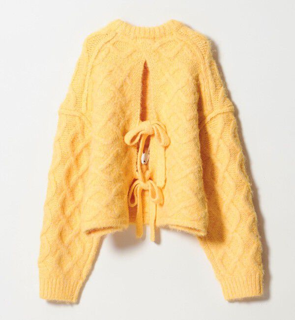 EMMEL REFINES「＜EMMEL REFINES＞EM バックリボン ケーブルニット プルオーバー」|ニット・セーター|