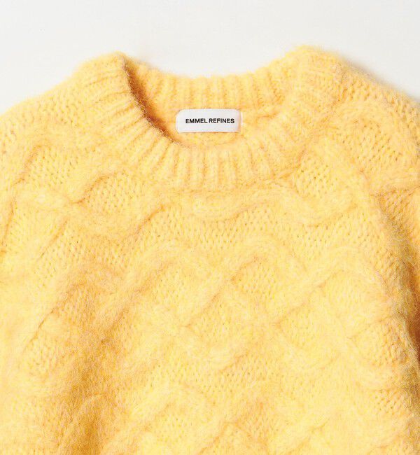 EMMEL REFINES「＜EMMEL REFINES＞EM バックリボン ケーブルニット プルオーバー」|ニット・セーター|