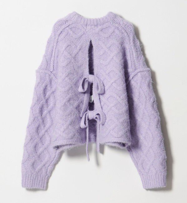 EMMEL REFINES「＜EMMEL REFINES＞EM バックリボン ケーブルニット プルオーバー」|ニット・セーター|